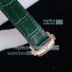 Swiss Replica Omega Speedmaster Moonwatch Rose Gold Green Leather Strap 42mm Watch (9)_th.jpg